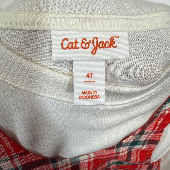 NWT Toddler Girls Cat & Jack Christmas Holiday Winter Fall Dress Plaid 4T - Picture 4 of 4